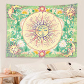 Floral Zodiac Sun & Moon Tapestry
